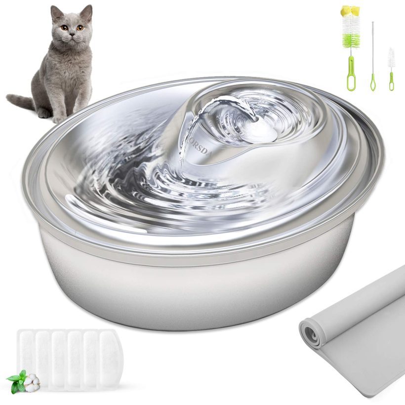 ORSDA Cat Water Fountain Stainless Steel