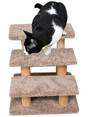 New Cat Condos Brown Wood Constructed Large Pet Stairs