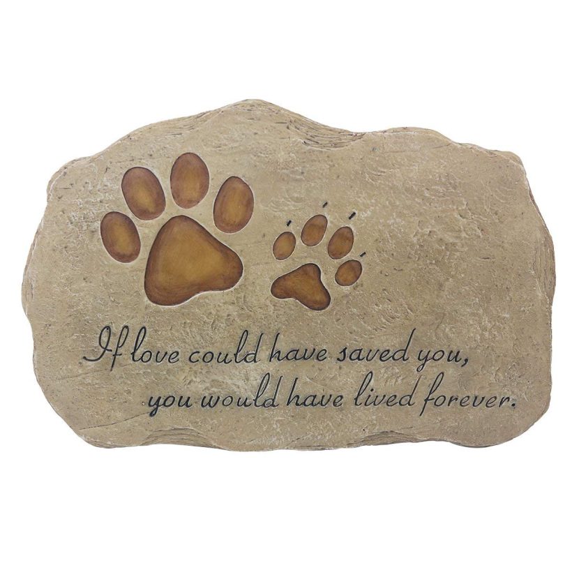 JSYS Pet Memorial Stone Grave Marker for Dog or Cat