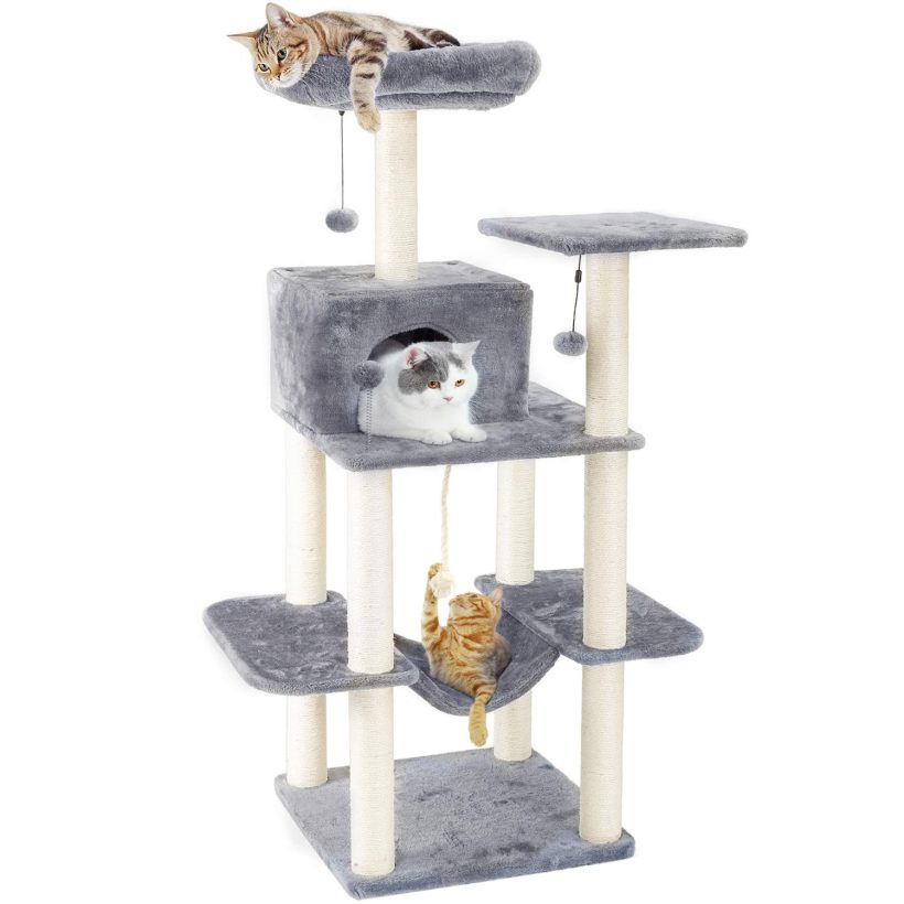 PAWZ Road Cat Tree 60 Inches Multilevel Cat Towers