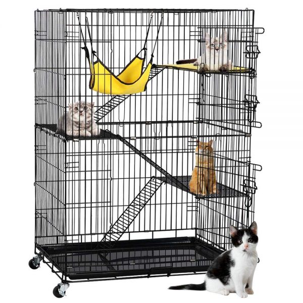YAHEETECH 4-Tier Kitten Cat Ferret Cage Cat Playpen