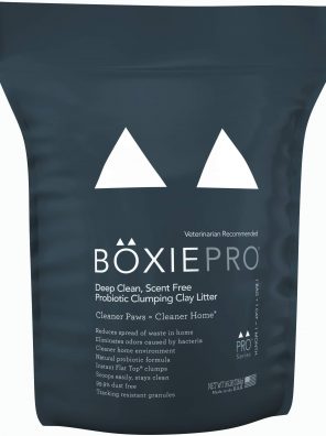 BoxiePro Deep Clean, Scent Free, Probiotic Clumping Cat Litter