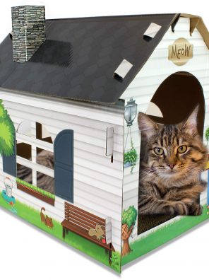 Cat Scratcher House Catnip Included