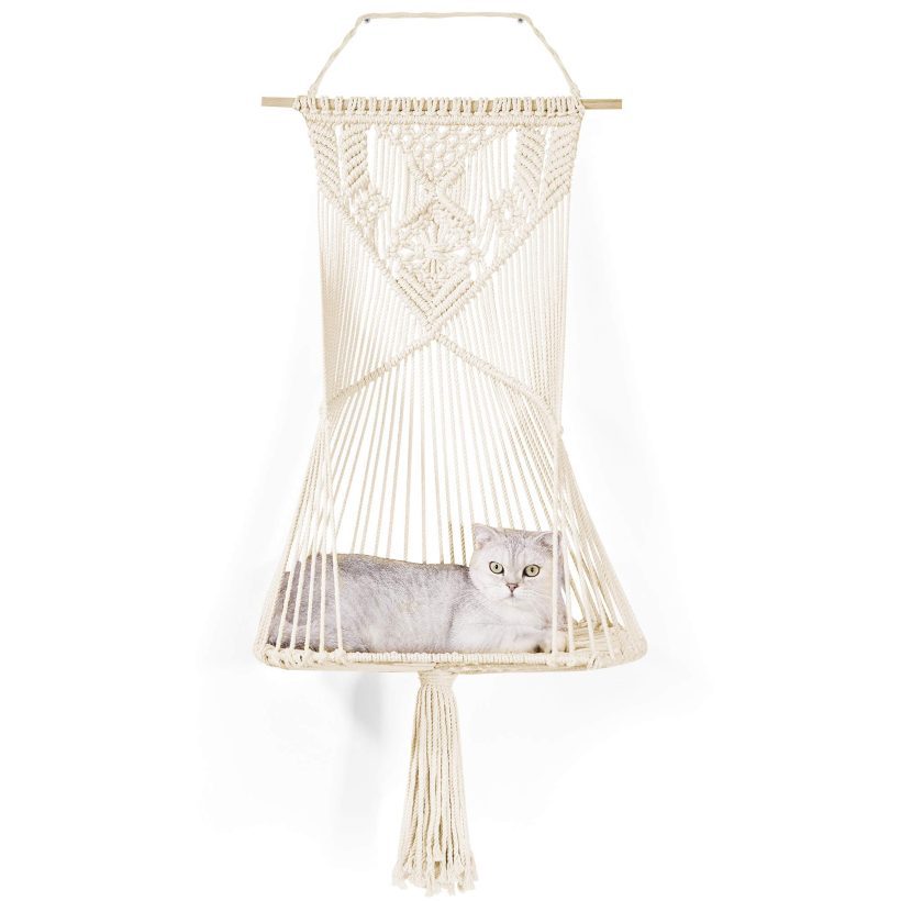 LIFIS Macrame Cat Hammock Bed Decorative Macrame