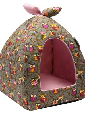 2 in 1 Foldable Comfortable Triangle Cat Bed Tent House