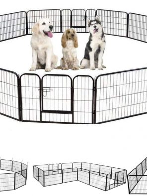 Foldable Metal Pet Playpen Puppy Cat Exercise Fence Barrier