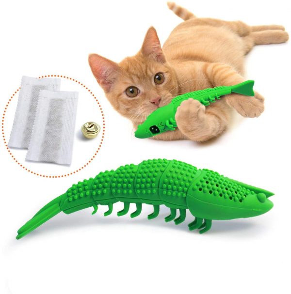 Ronton Cat Toothbrush Catnip Toy - Durable Hard Rubber