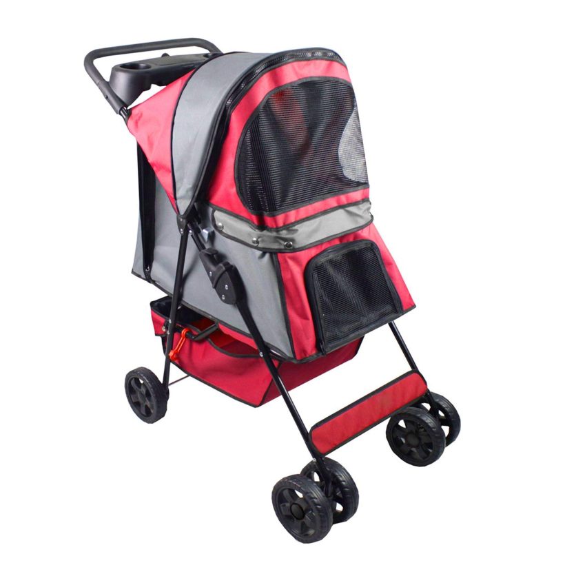 Jespet 4-Wheel Promenade Pet Stroller for Dogs Cats