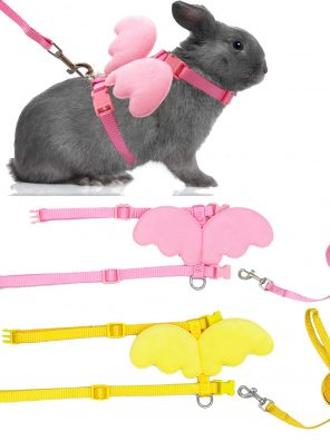 ROZJOVU Rabbit Adjustable Harness with Leash