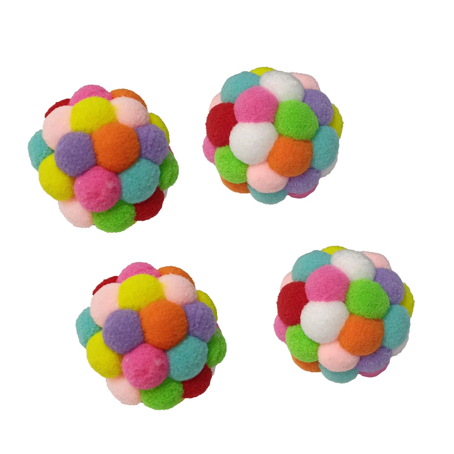 Pompom Ball Interactive Toys Colorful Cat Balls