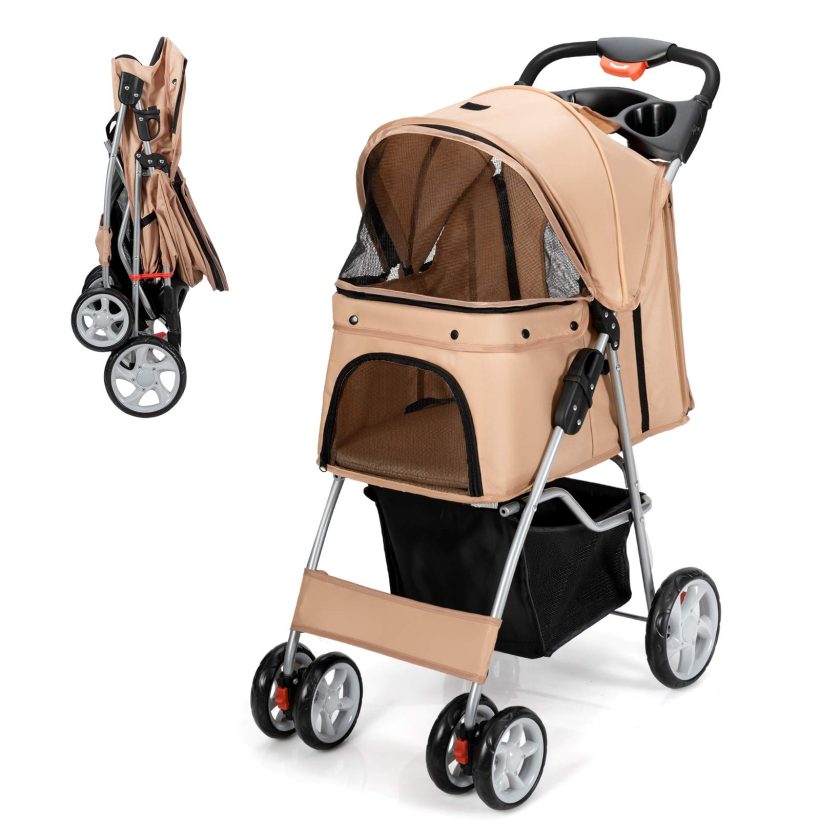 Giantex Folding Dog Stroller, Pet Stroller