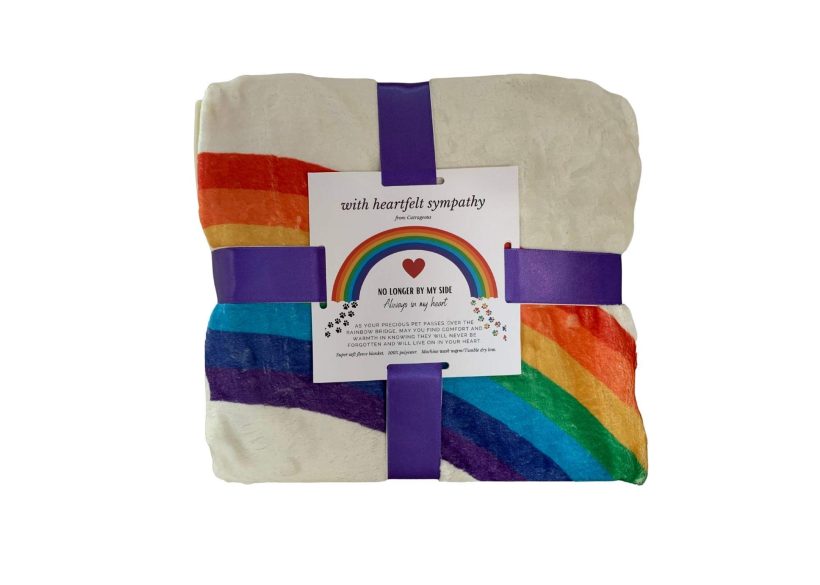 Pets Cat Loss Memorial Blanket Rainbow Bridge Bereavement Gift