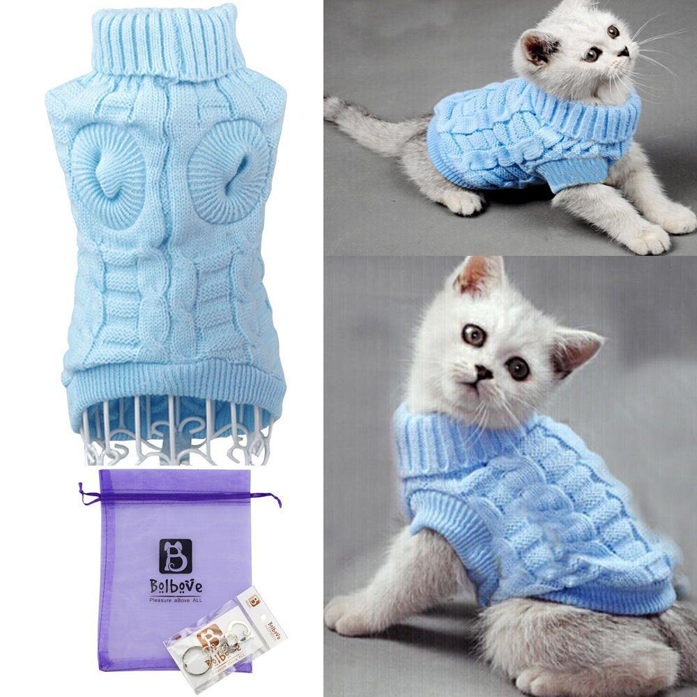 Bro'Bear Cable Knit Turtleneck Sweater for Small Dogs