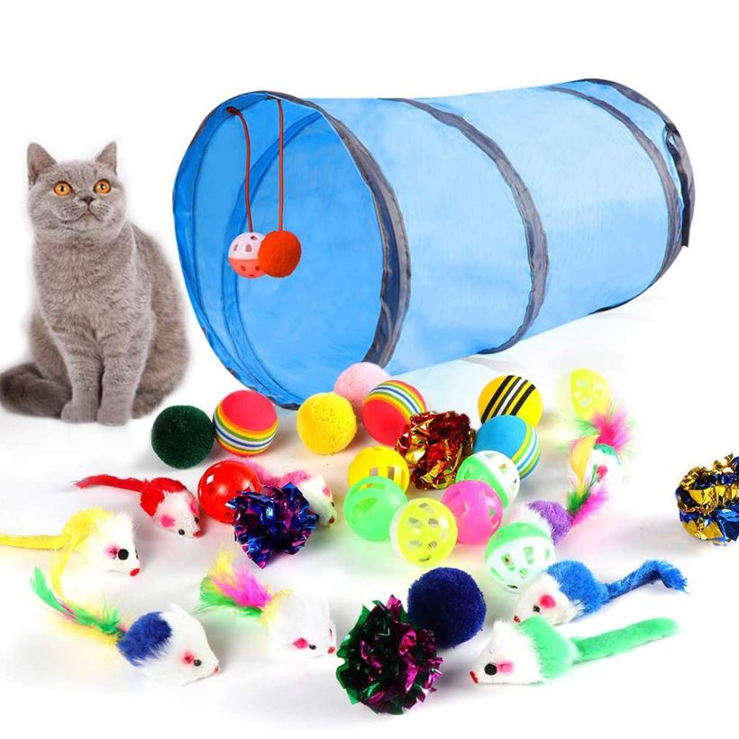 Cat Toys Kitten Toys Assortments Cat Feather Toy