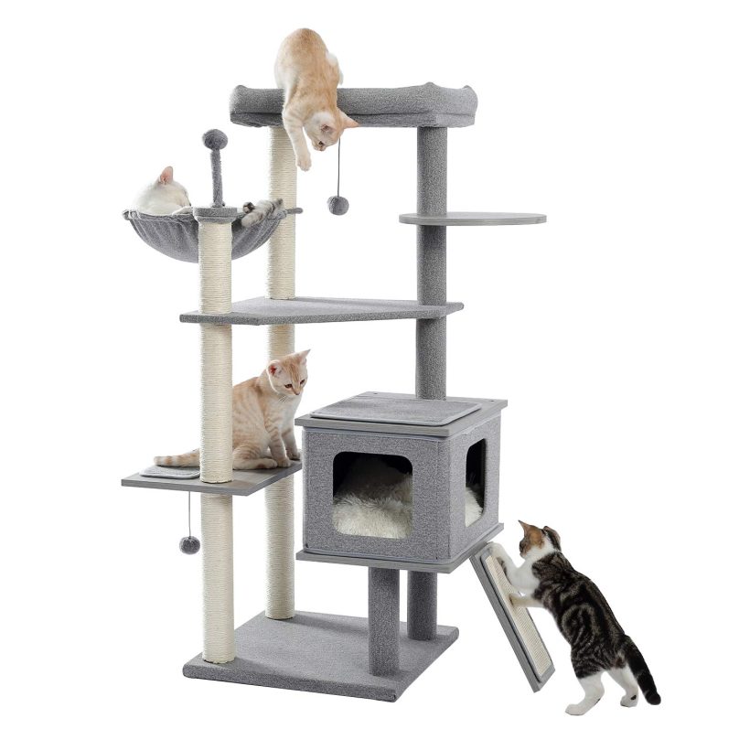 Made4Pets 7 Levels 50 Inch Modern Cat Tree Cat Tower