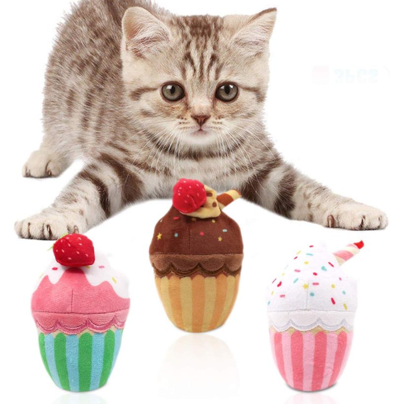 Cupcake Catnip Toy Chew Bite Supplies