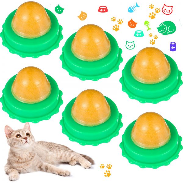 Nuanchu 6 Pieces Cat Snacks Candy Ball
