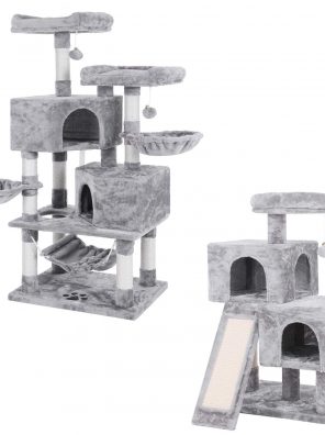 Large Cat Tree Condo Bundle with Cat Tower with Scratching Board