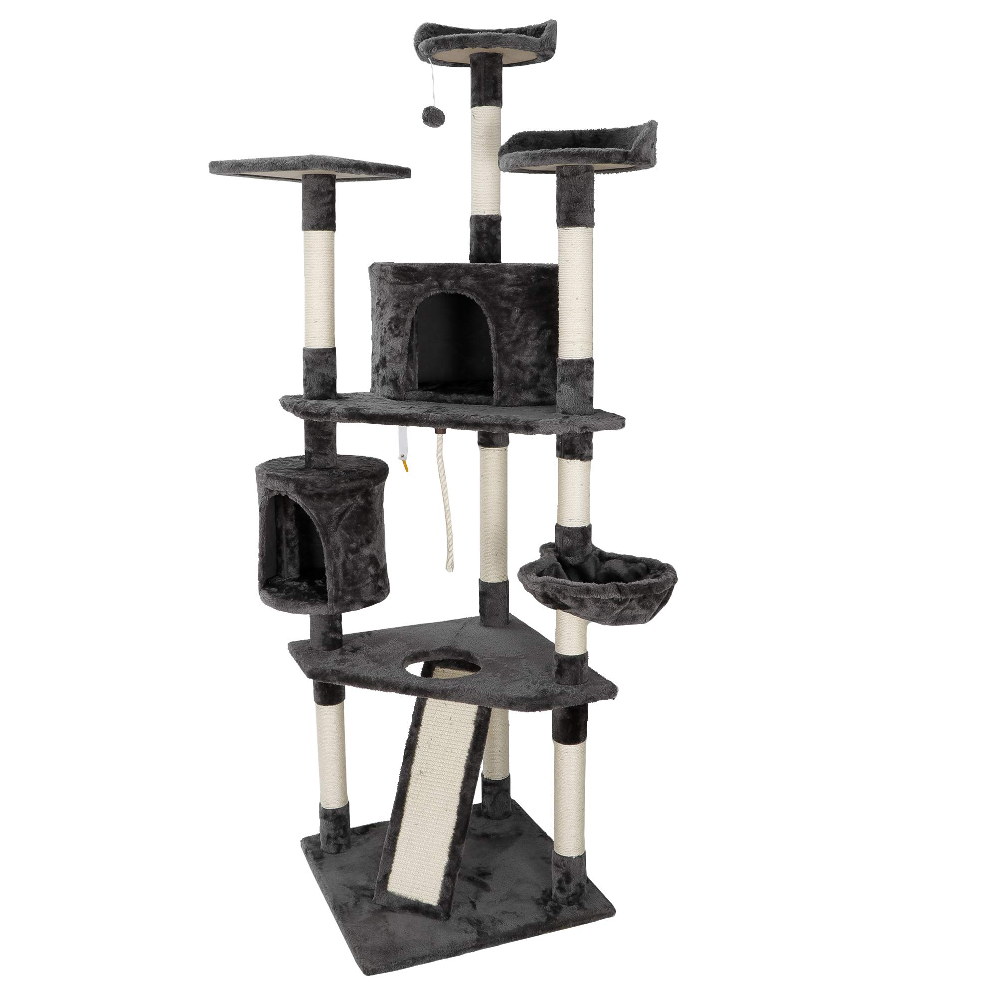 79 Inches Multi-Level Cat Tree Tower with Scratching Posts