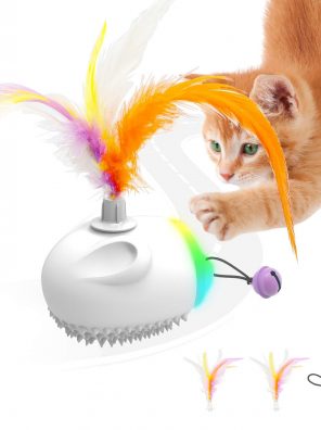 Feather Cat Ball Toy with Large Bell