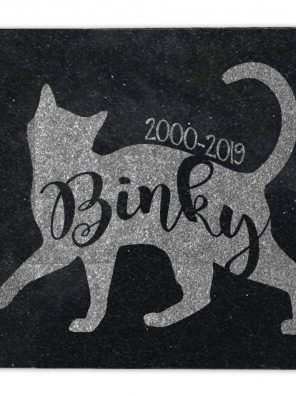 Beloved 6x6 Granite Personalize Engraved Cat Memorial Stone