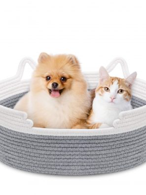 Zannaki Small Cute Cat Bed with Soft Cushion