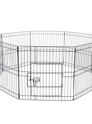 Cats Foldable Exercise Fence Barrier with Door