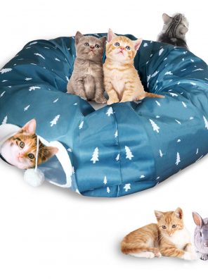 AUOON Cat Tube and Tunnel with Central Mat