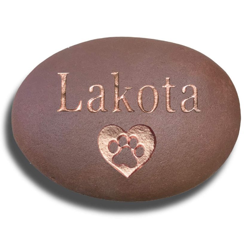 Cat Pet Memorial Stone Custom Engraved Real Stone