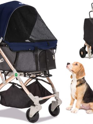 HPZ Pet Rover Lite Travel Stroller for Small, Medium Dogs