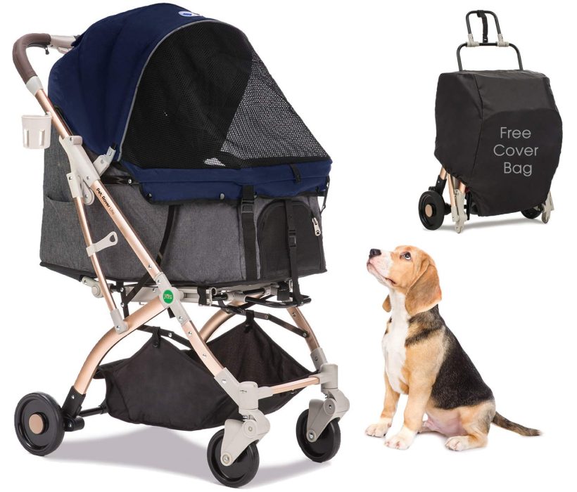 HPZ Pet Rover Lite Travel Stroller for Small, Medium Dogs