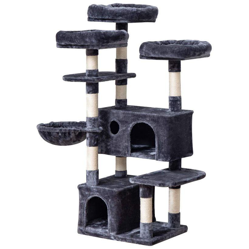 IBUYKE 56.3" Cat Tree Tower Play Furniture Cat Condo