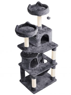 Tower Center Cat Tree with Scratching Board & Posts