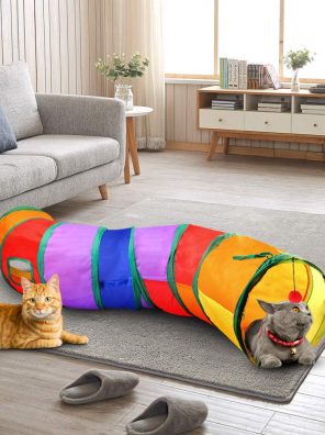 Interactive Peek-a-Boo Cat Chute Cat Tube Toy