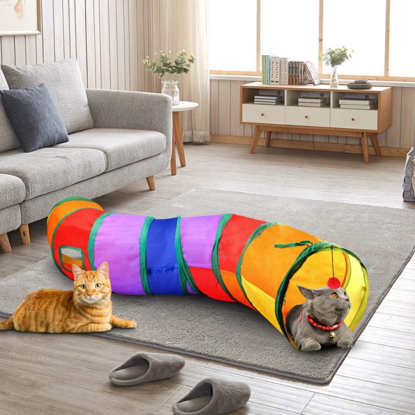 Interactive Peek-a-Boo Cat Chute Cat Tube Toy