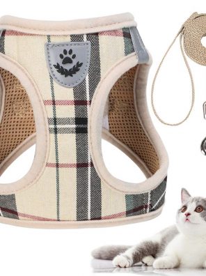 PUPTECK Escape Proof Cat Harness and Leash Set