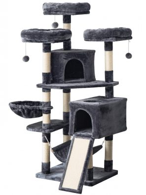 IBUYKE 63" Cat Tree Tower for Large Cats
