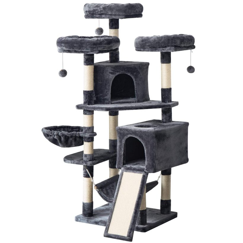 IBUYKE 63" Cat Tree Tower for Large Cats