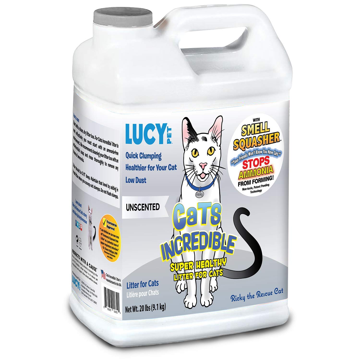 Cat Litter with Smell Squasher Natural Clay Formula