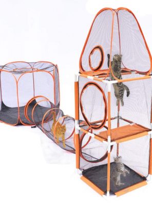 3 in 1 Compound Pet Play House 3-Levels of Jumping Tower