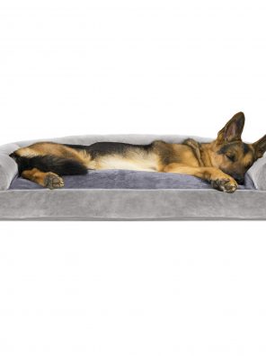 Furhaven Pet Dog Bed - Faux Fur and Velvet Pillow