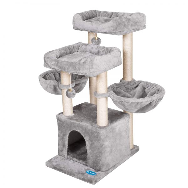 Medium-Size Cat Tree for 3 Cats Use with Luxury Condo