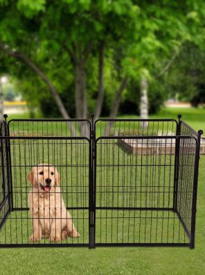 Dog Fence, Pet Playpen, 27.6 x 31.5’’ Heavy Duty