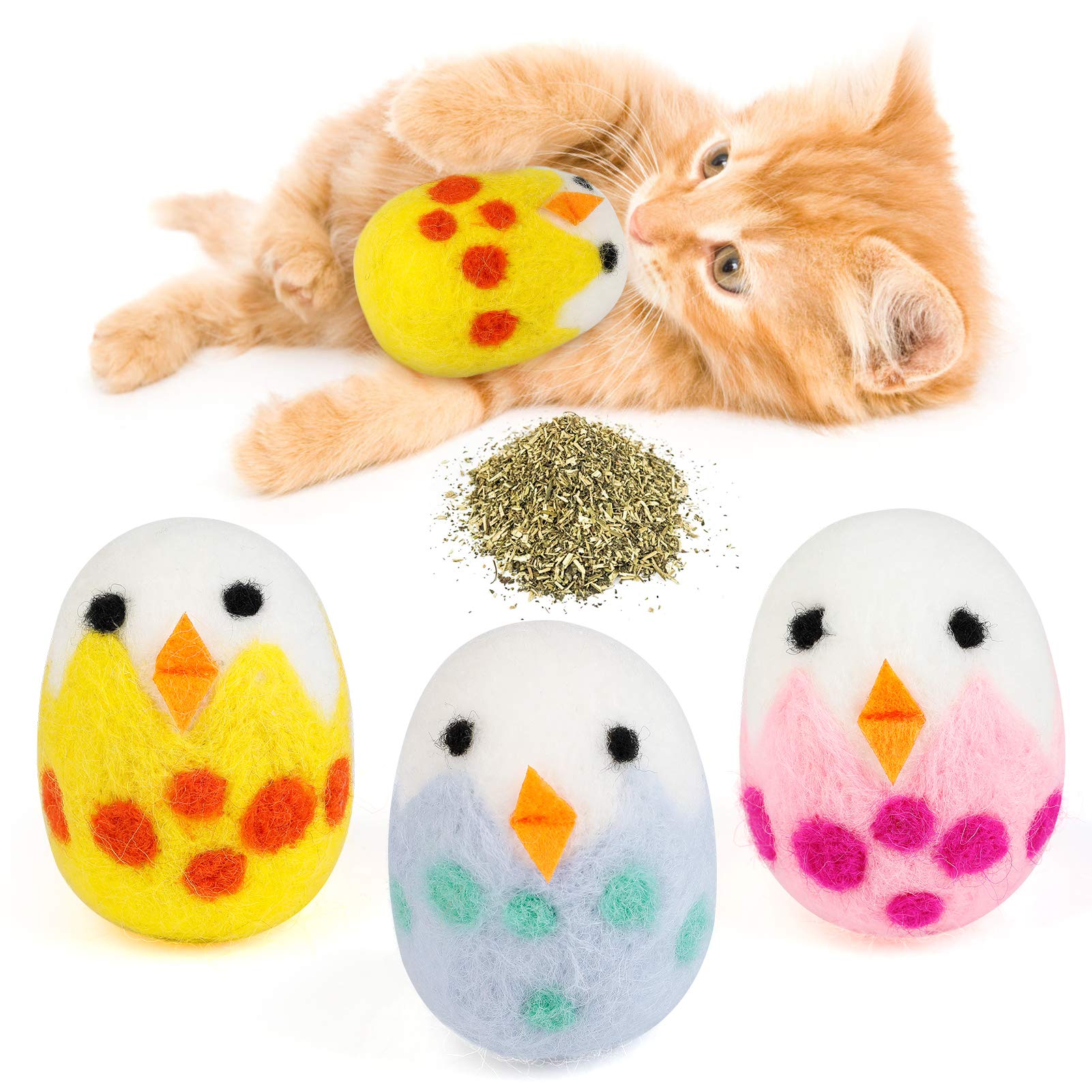 Catnip Toy for Indoor Cats Easter Egg Interactive Ball