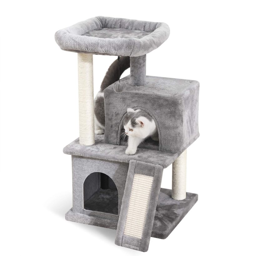 PAWZ Road Cat Tree Luxury Cat Tower with Double Condos