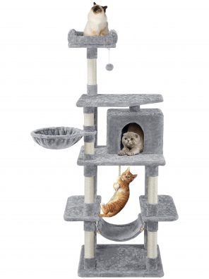 Large Cat House Cat Tower Furniture with Padded Platform