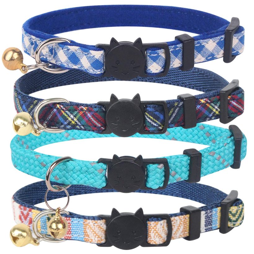 4 Pack Breakaway Cat Collar with Bell