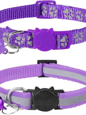 Taglory Reflective Cat Collars Breakaway with Bell