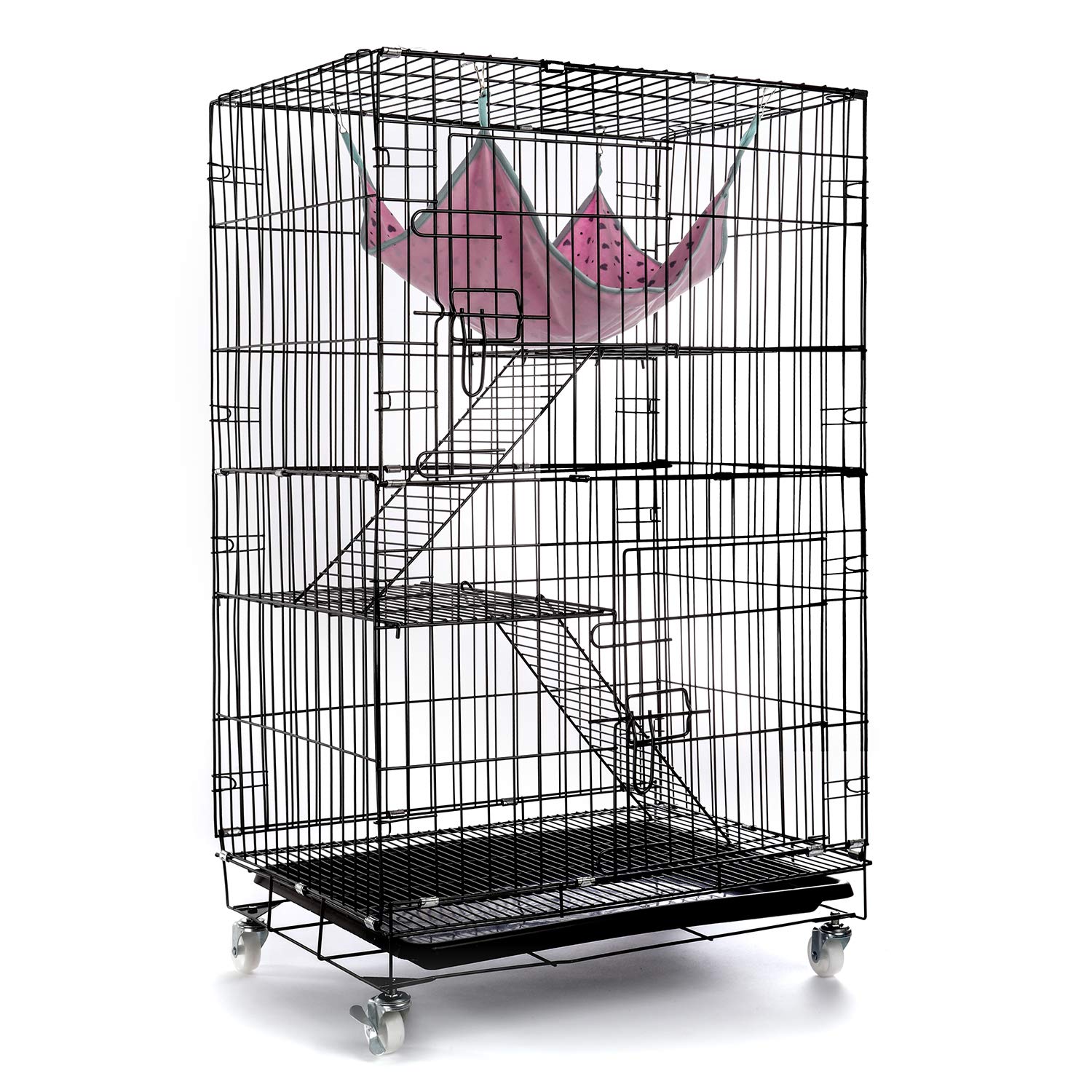 AVEEN 3-Tier Small Cat Cage Playpen Box Kennel Crate