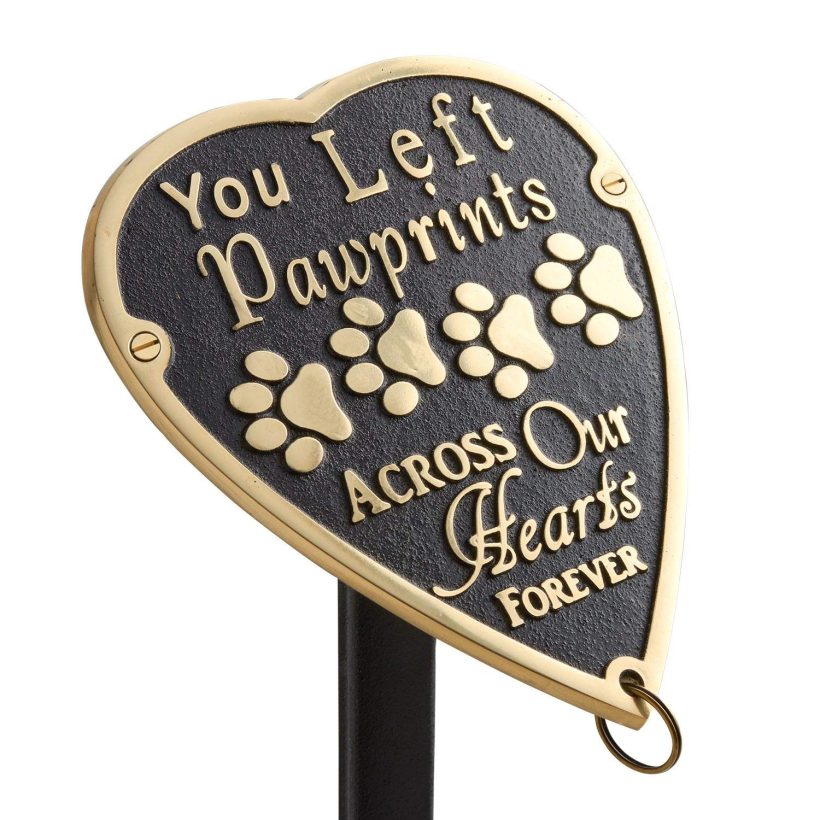 The Metal Foundry Pet Memorial 'Pawprints' Metal Plaque